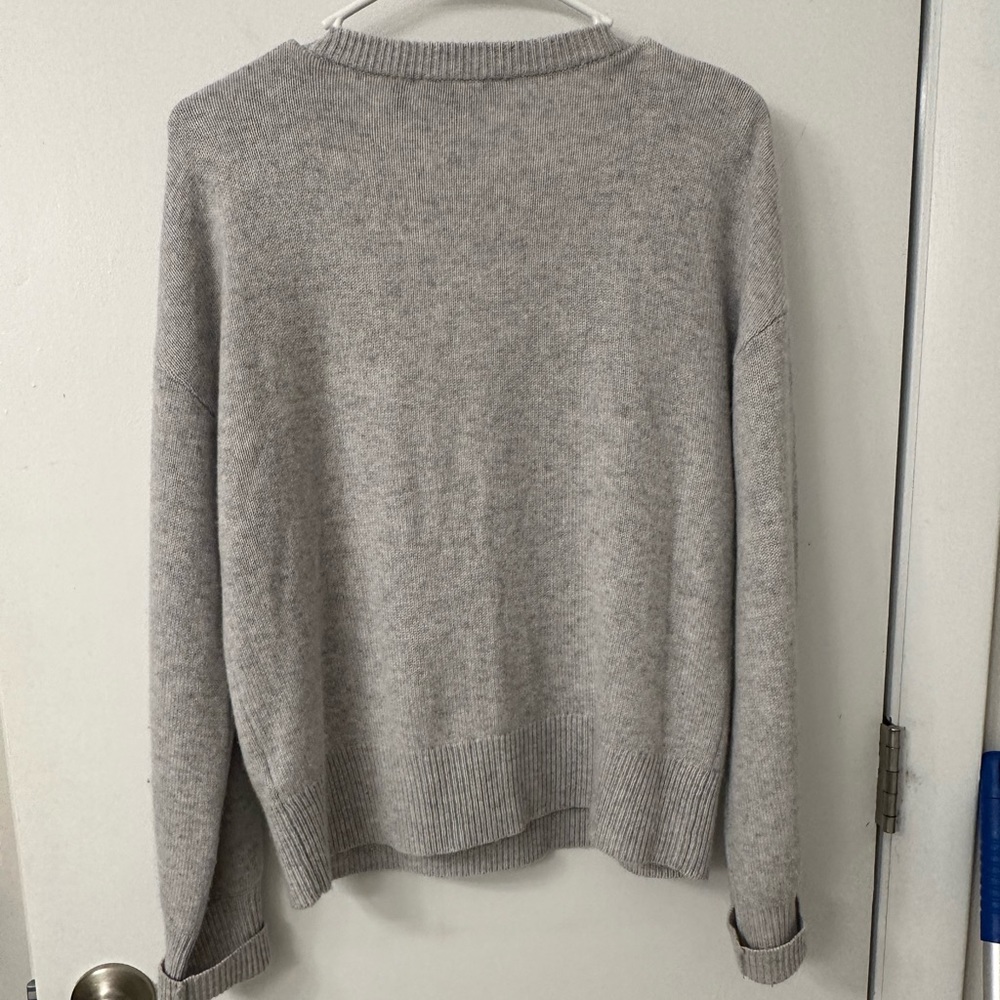 Theory women crew neck wool sweaters grey